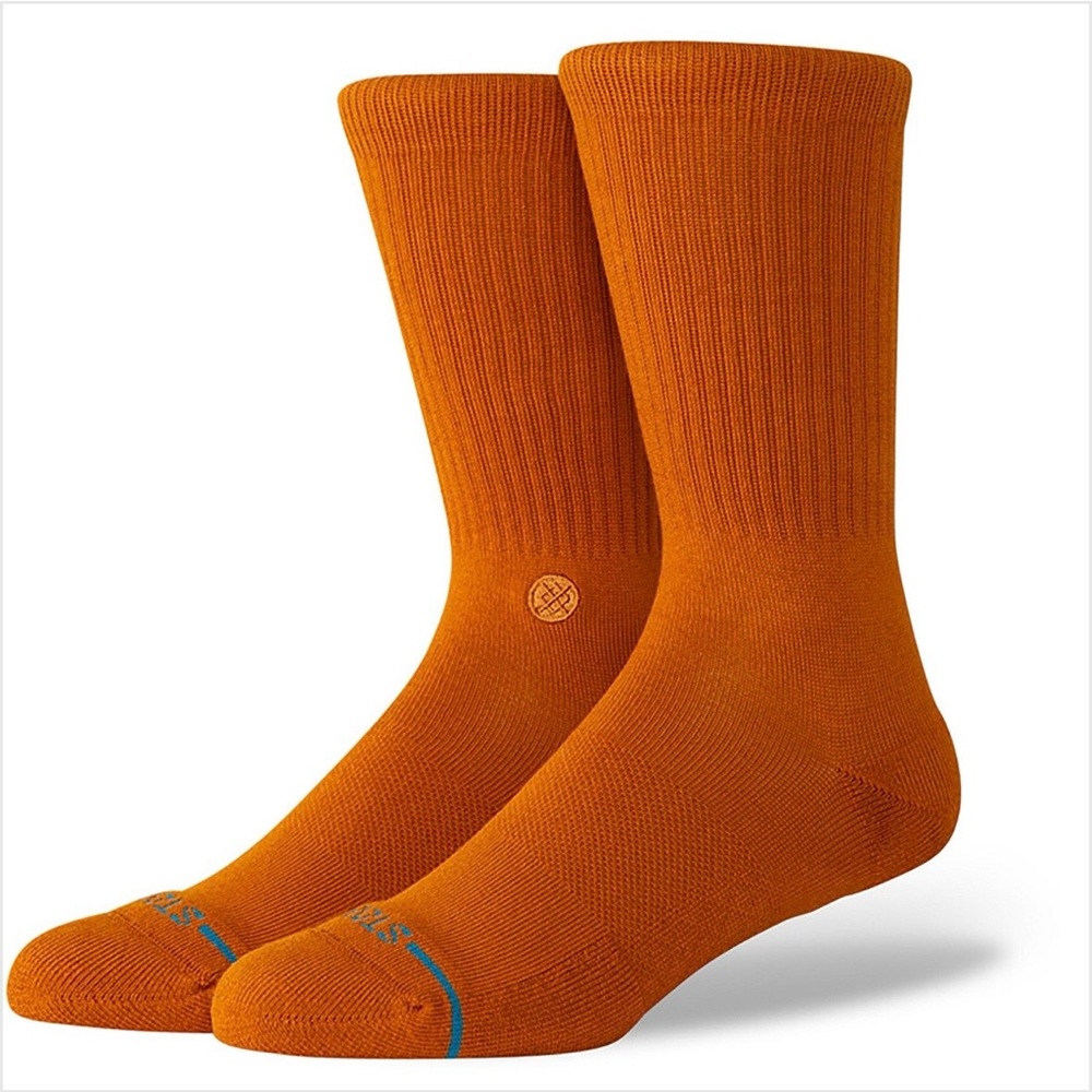 Stance Orange Crew Socks Large Men 9-13